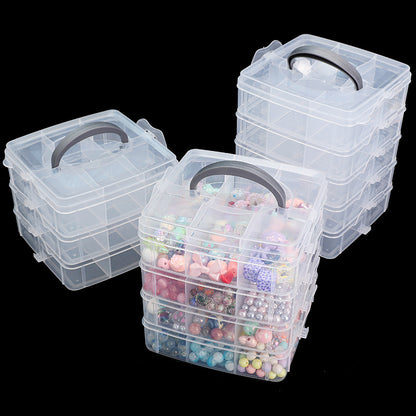 Transparent Plastic Compartment Storage Box