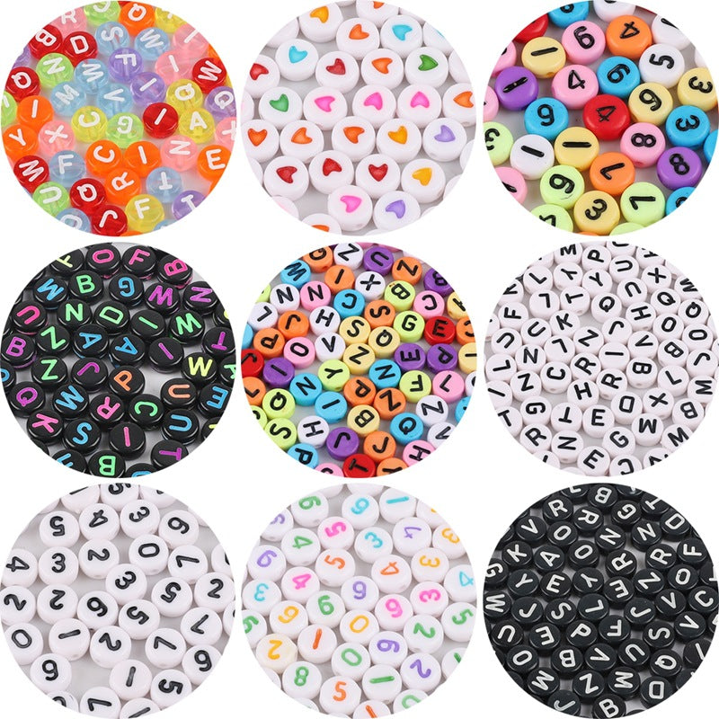 Acrylic Letter Beads Bright Color