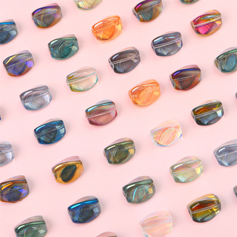 10 Irregular Aurora Fantasy Glass Crystal Beads