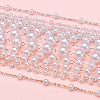 50cm ABS Pearl Copper Chain Jewlery Making Supplies