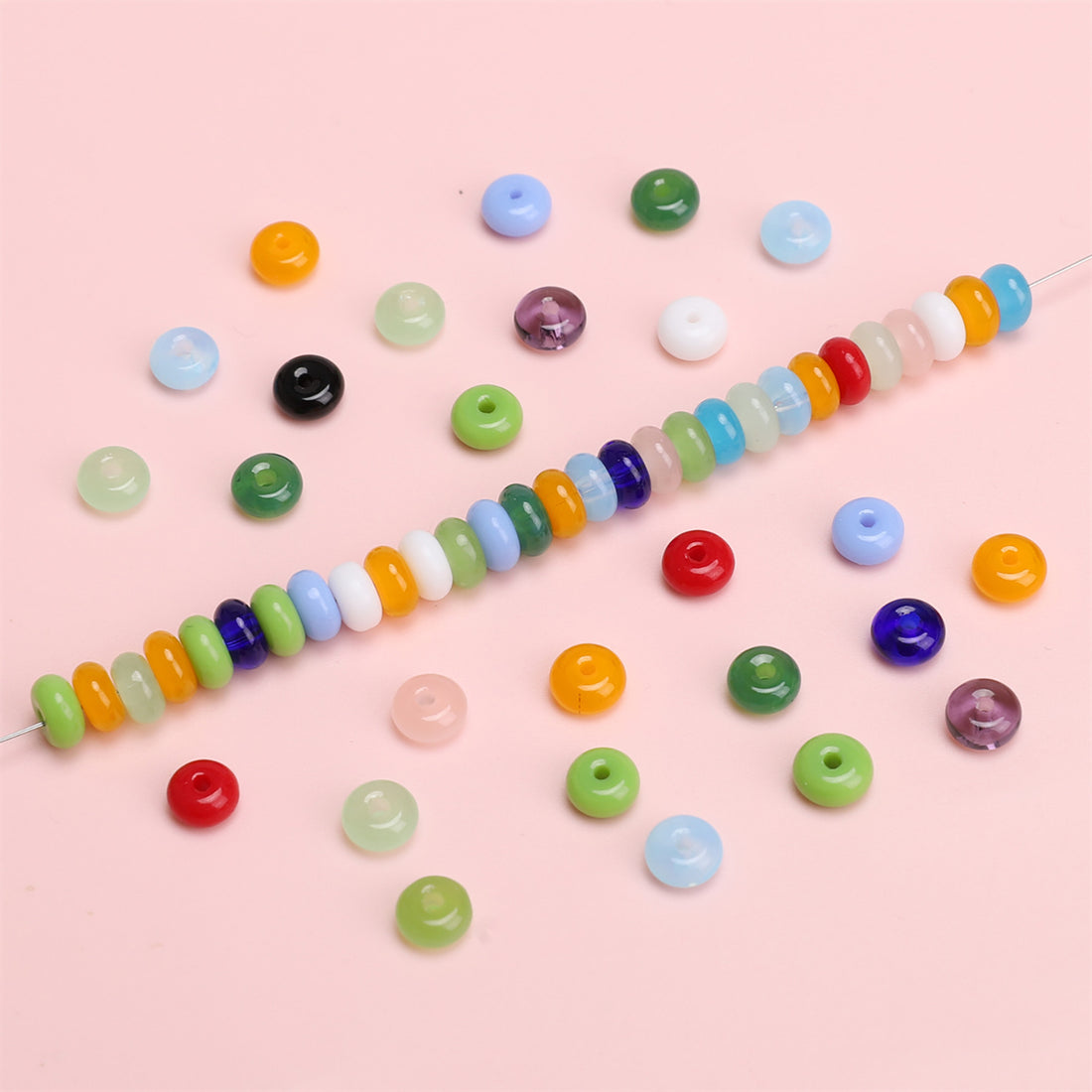 6x3mm Wheel Beads Glass Pony Beads Bracelet Making Supplie