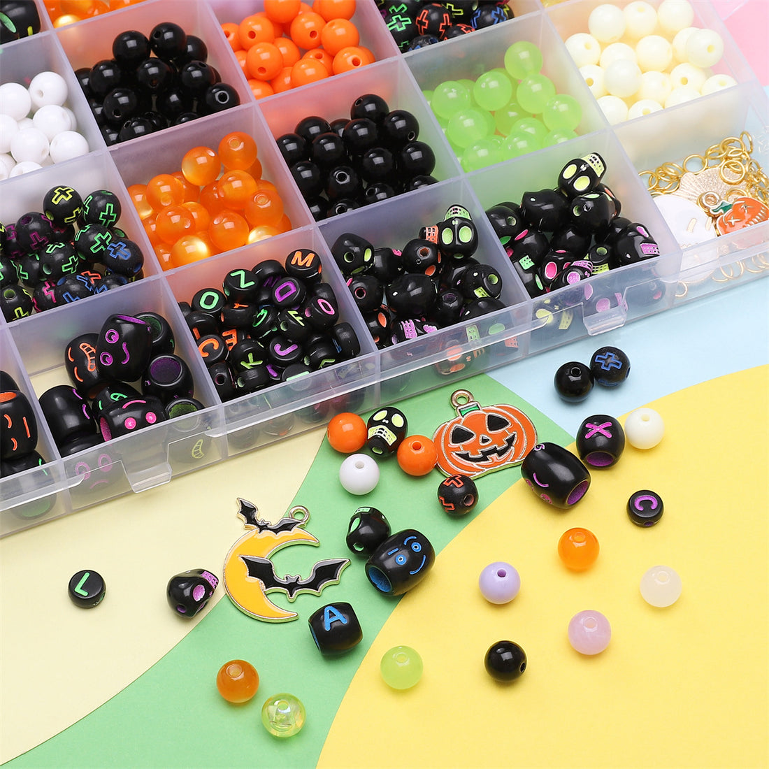 Acrylic Halloween Alloy Accessories Box-24 Grids