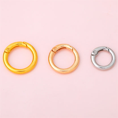 Alloy Spring Ring Clasps Keychain (Gold-Plated Multi-Size)
