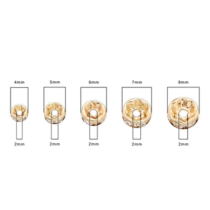 14K Gold Plated Diamond Spacer Beads (10pcs/pack)