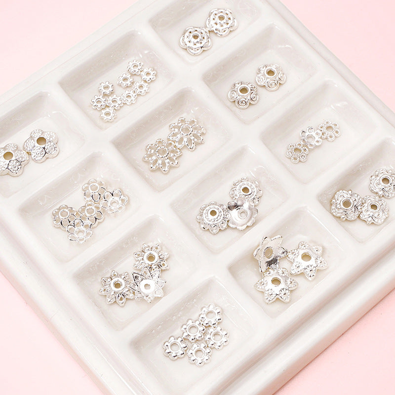 Alloy Receptacle Lotus Beaded Spacer Beads