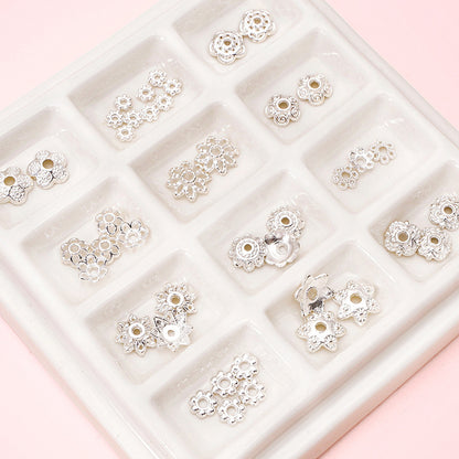 Alloy Receptacle Lotus Beaded Spacer Beads