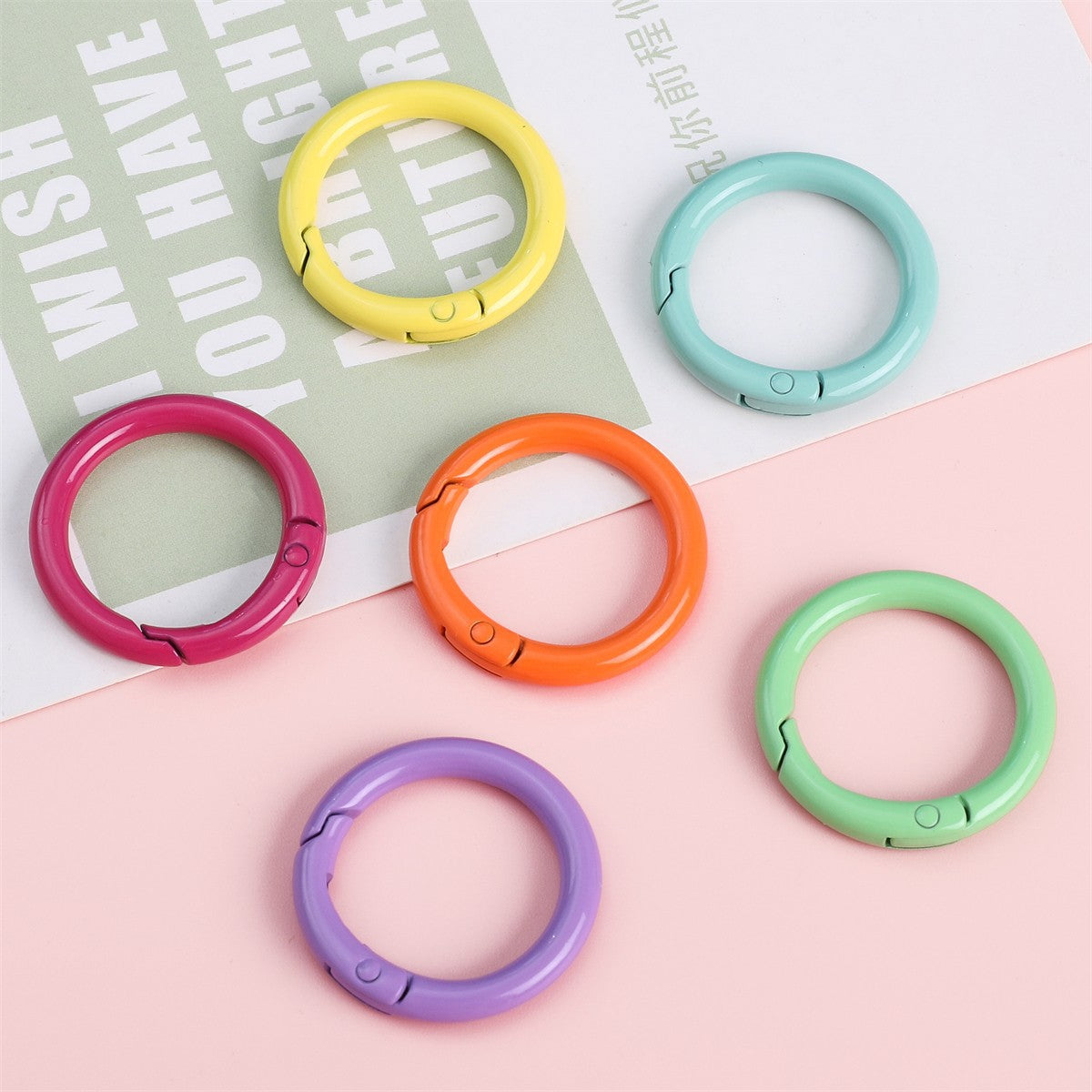 Alloy Spring Ring Clasps Keychain (Painted Finish, 30mm)