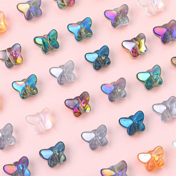 Glass Butterfly Crystal Beads Jewelry Making Accessories