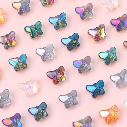 Glass Butterfly Crystal Beads Jewelry Making Accessories