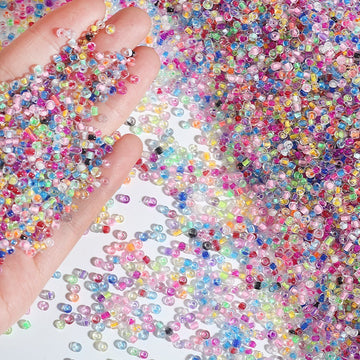 2-4mm Dyed-Core Glass Seed Beads Beading Kits