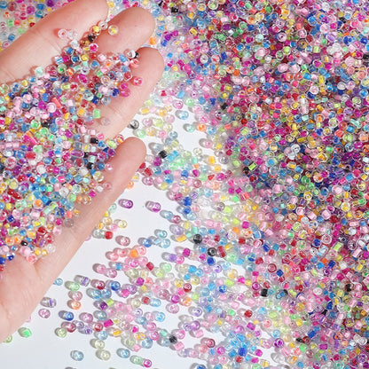 2-4mm Dyed-Core Glass Seed Beads Beading Kits