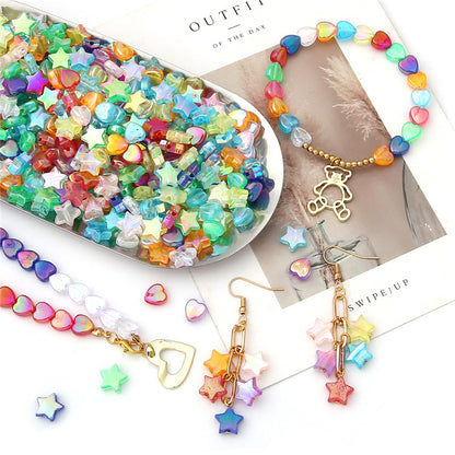 Acrylic Colored Five-Pointed Star Heart Bead Beading Kits