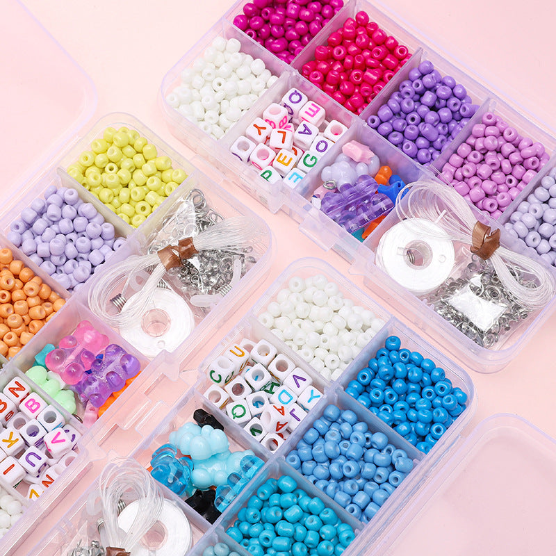 10-grid acrylic bead set DIY jewelry accessories handmade beaded loose beads