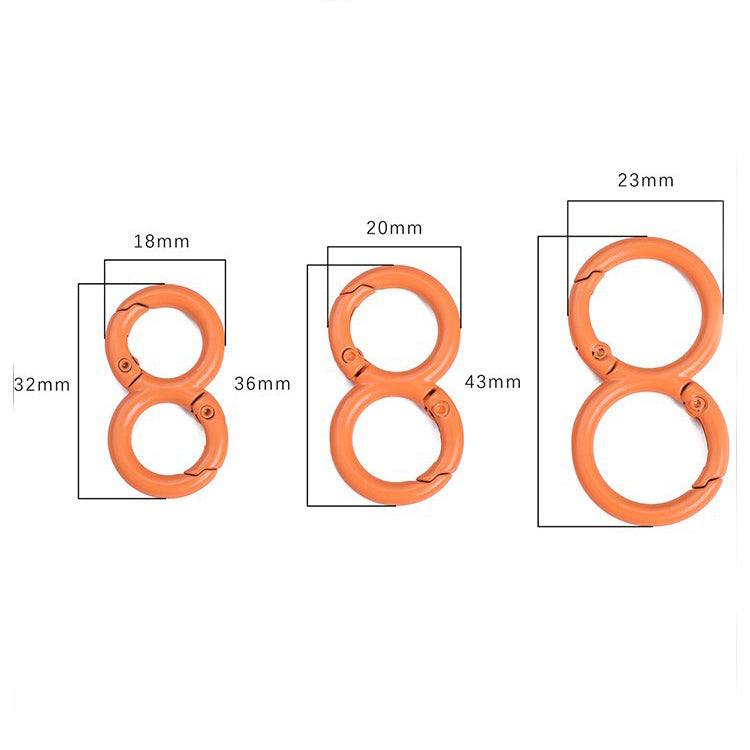 Figure-8 Keychain Rings (Multi-Size Options)