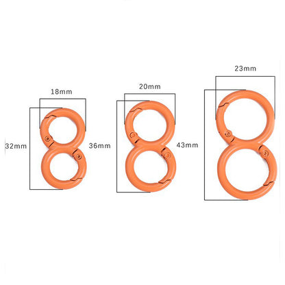 Figure-8 Keychain Rings (Multi-Size Options)