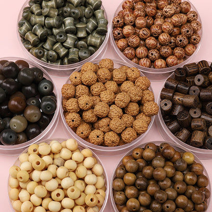 Retro Wooden Milky Bamboo Wooden Beads Bead Making Kit