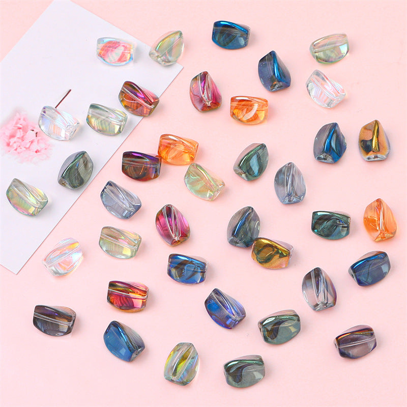 10 Irregular Aurora Fantasy Glass Crystal Beads