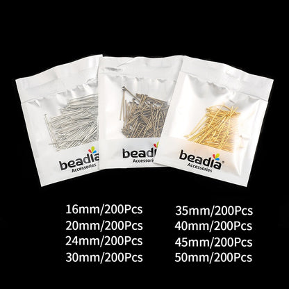 Iron Headpins (T-Pins) For Earring Pendant Making Material package