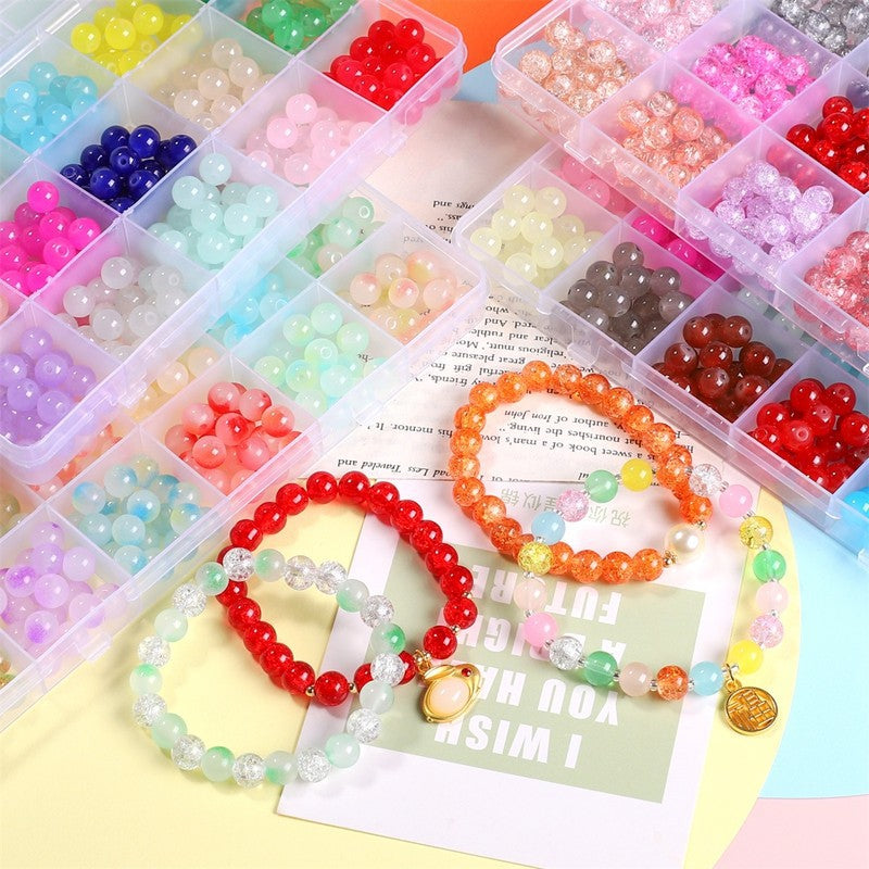 Glass Explosion Beads Bracelet Beading Kits - Multiple Specifications