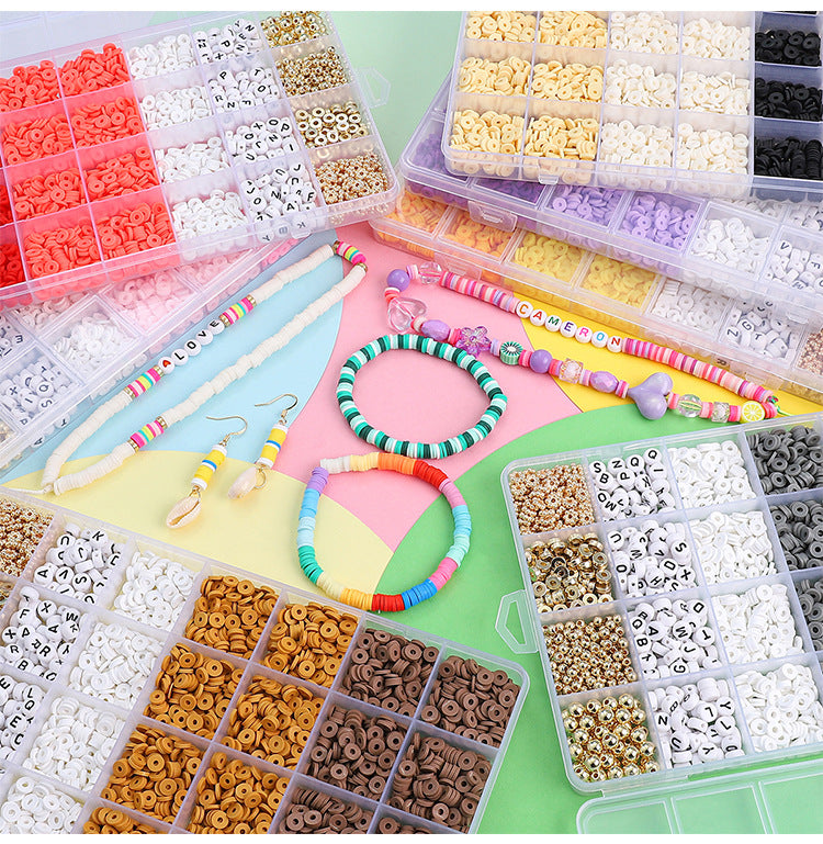 Polymer Clay Alphabet Bead Accessory Set - 28 Grids