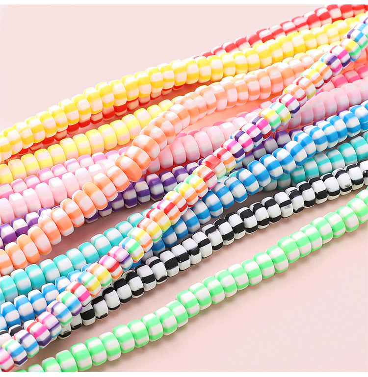 Polymer Clay Flat Rondelle Beads DIY Jewelry Kit