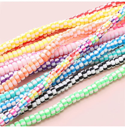 Polymer Clay Flat Rondelle Beads DIY Jewelry Kit