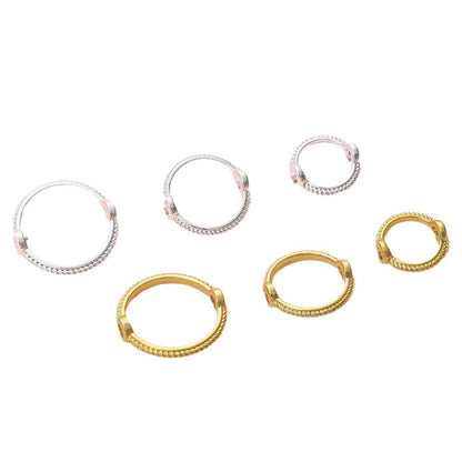 Alloy Color-Retaining Double-Hole Round Bead Bag Bead Ring DIY