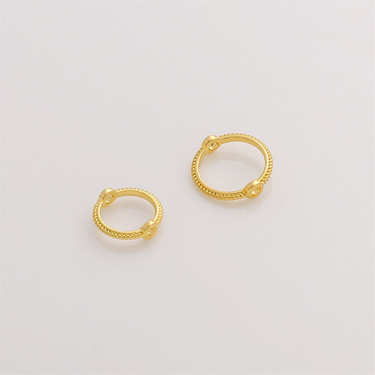 18K Copper Color-Preserving Double Ring Bead