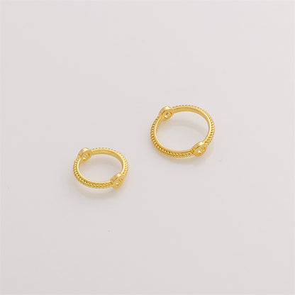 18K Copper Color-Preserving Double Ring Bead