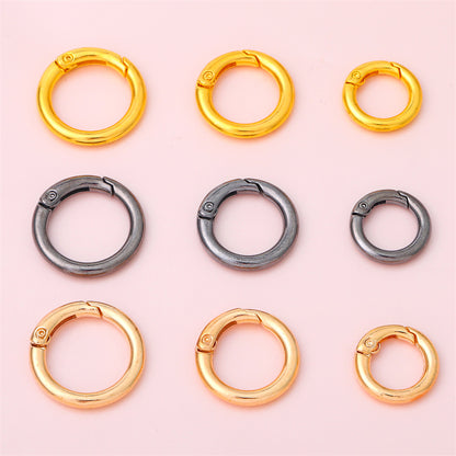 Alloy Spring Ring Clasps Keychain (Gold-Plated Multi-Size)