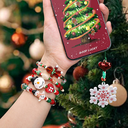 Christmas Snowman & Tree Bead Kit – DIY Jewelry Making Set for Bracelets, Necklaces & Holiday Crafts