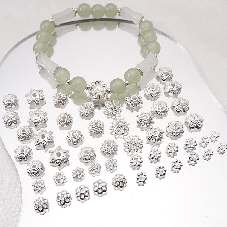 Alloy Receptacle Lotus Beaded Spacer Beads