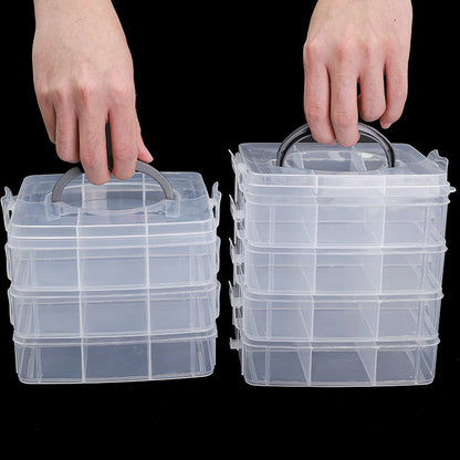 Transparent Plastic Compartment Storage Box