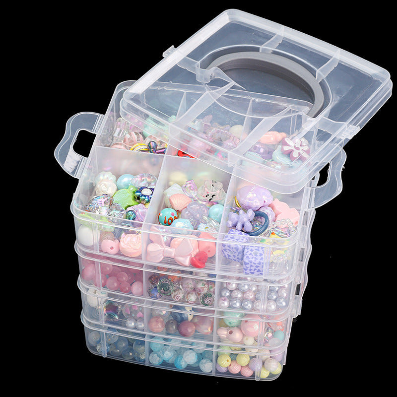 Transparent Plastic Compartment Storage Box