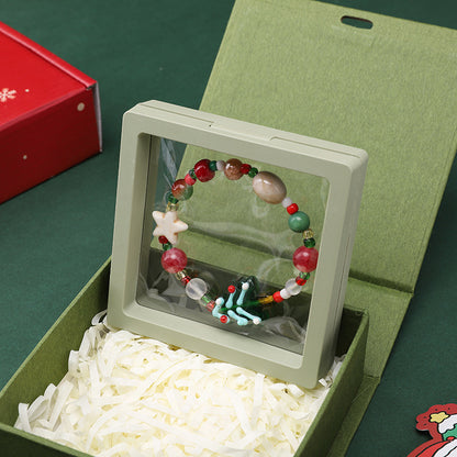 Christmas Snowman & Tree Bead Kit – DIY Jewelry Making Set for Bracelets, Necklaces & Holiday Crafts