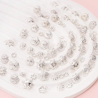 Alloy Receptacle Lotus Beaded Spacer Beads