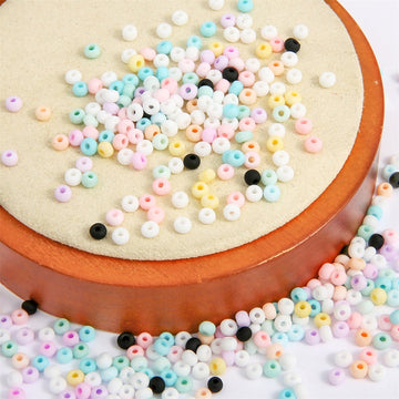 2/3/4mm Solid Color Frosted Glass Seed Beads