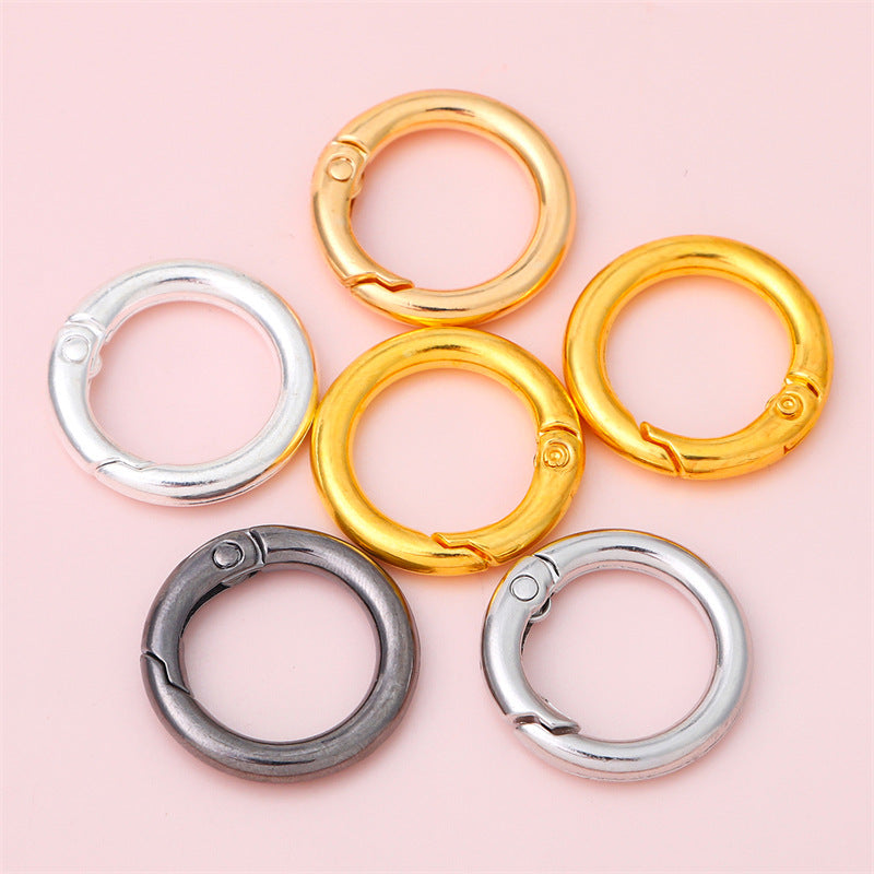 Alloy Spring Ring Clasps Keychain (Gold-Plated Multi-Size)