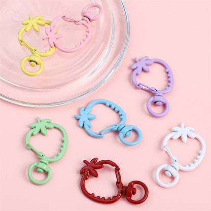 Spray Paint Color Strawberry-Shaped Keychains