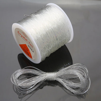 Round Crystal Elastic Line Buddhist Beads Bracelet String Beads