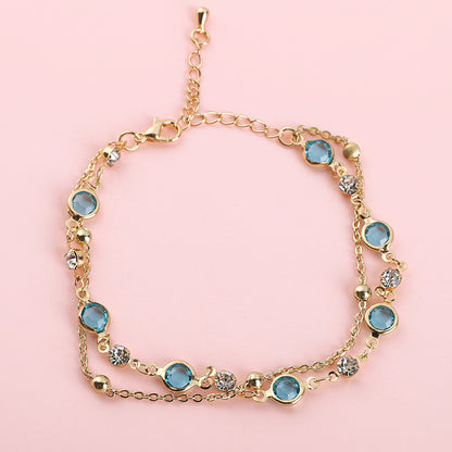 Pure Copper Color-Preserving Edging Glass Diamond Chain DIY
