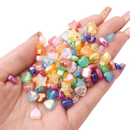 Acrylic Colored Five-Pointed Star Heart Bead Beading Kits