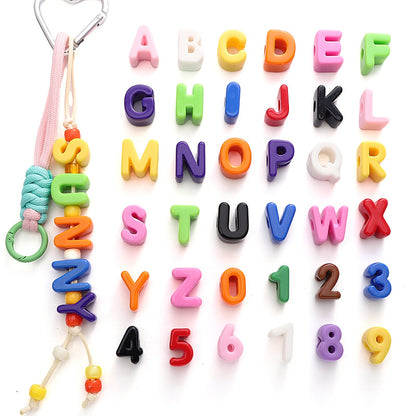 10pcs Acrylic Large Hole Alphabet Beads-B