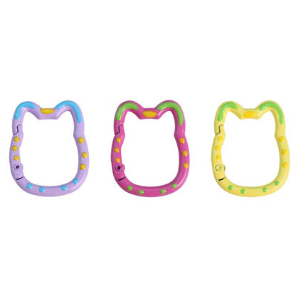 Double-Sided Enamel Lucky Cat Keychain (28×35mm)