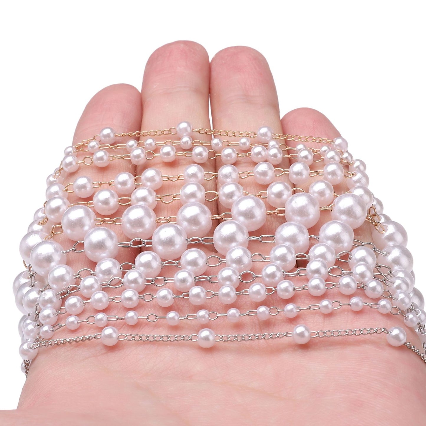 50cm ABS Pearl Copper Chain Jewlery Making Supplies