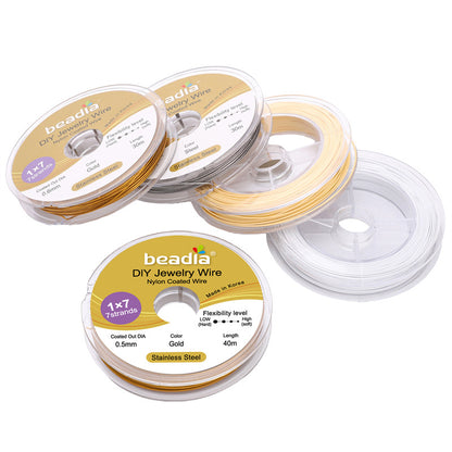 Stainless Steel Gold-Colored Flexible Wire for Jewelry Making