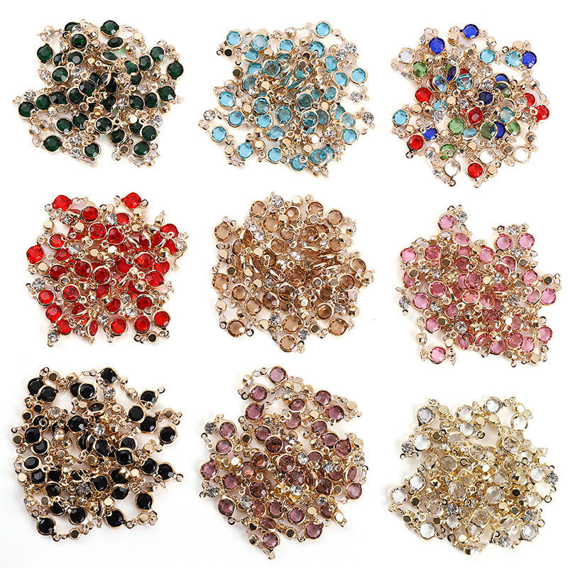 Pure Copper Color-Preserving Edging Glass Diamond Chain DIY