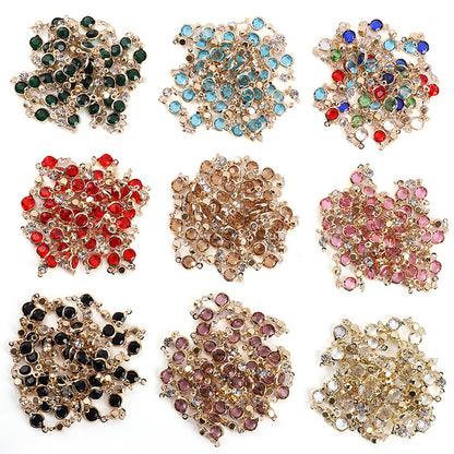 Pure Copper Color-Preserving Edging Glass Diamond Chain DIY