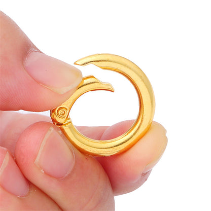 Alloy Spring Ring Clasps Keychain (Gold-Plated Multi-Size)