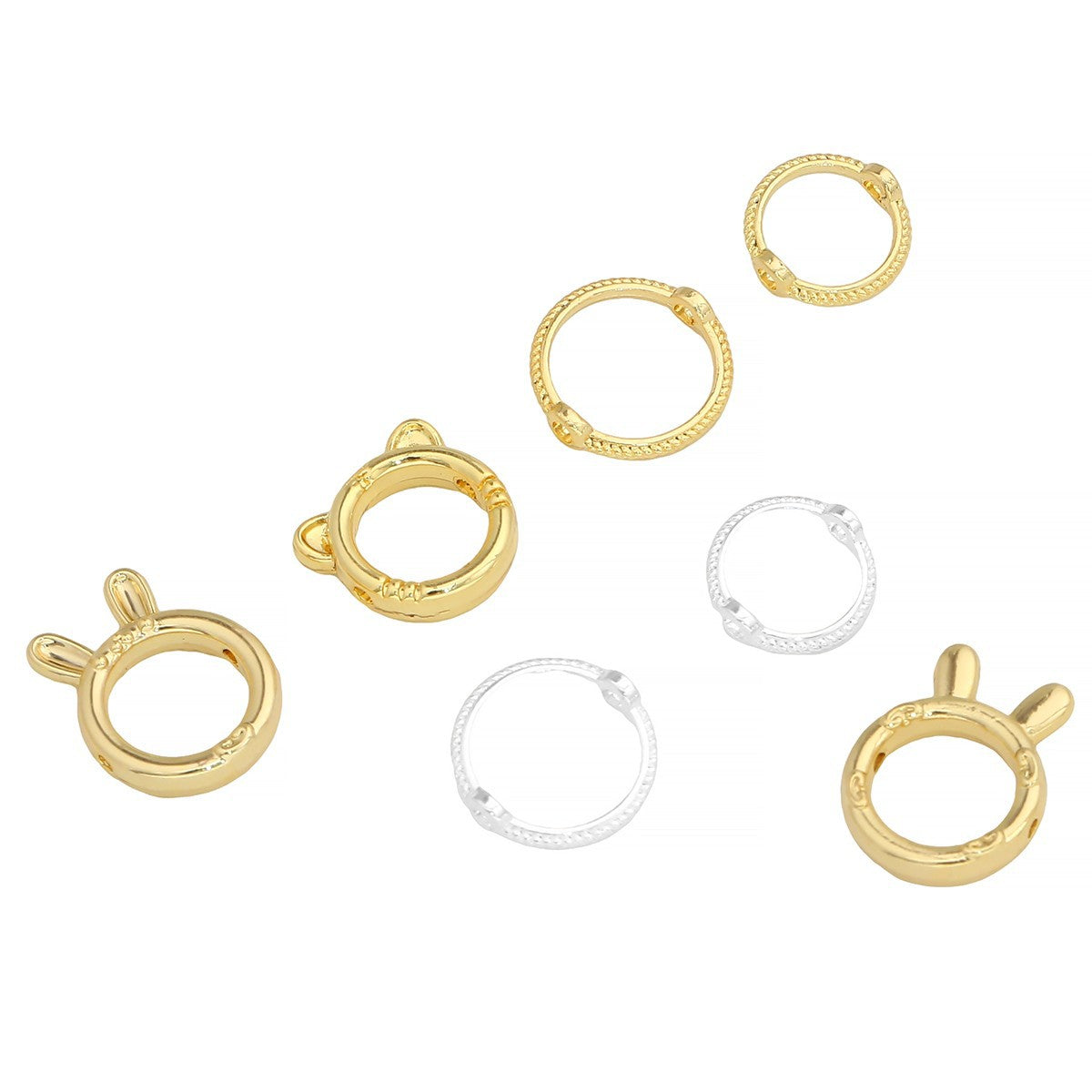 18K Copper Color-Preserving Double Ring Bead